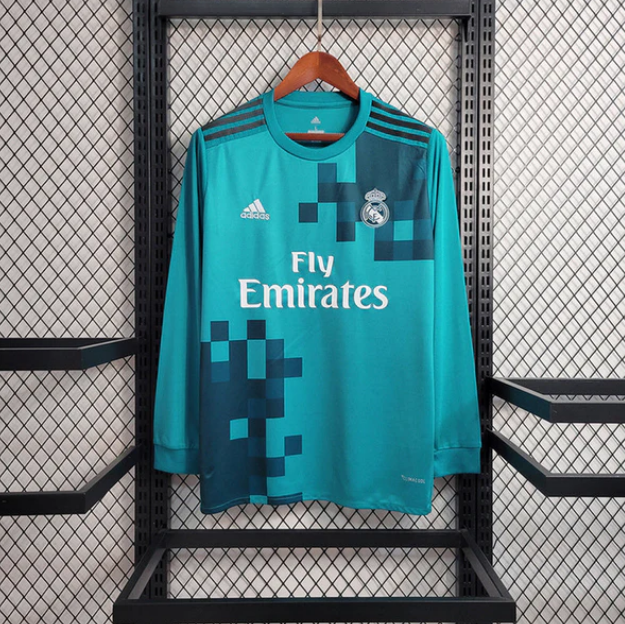 Retro Real Madrid 2017/18 Blue Jersey Long Sleeve - RONALDO 7