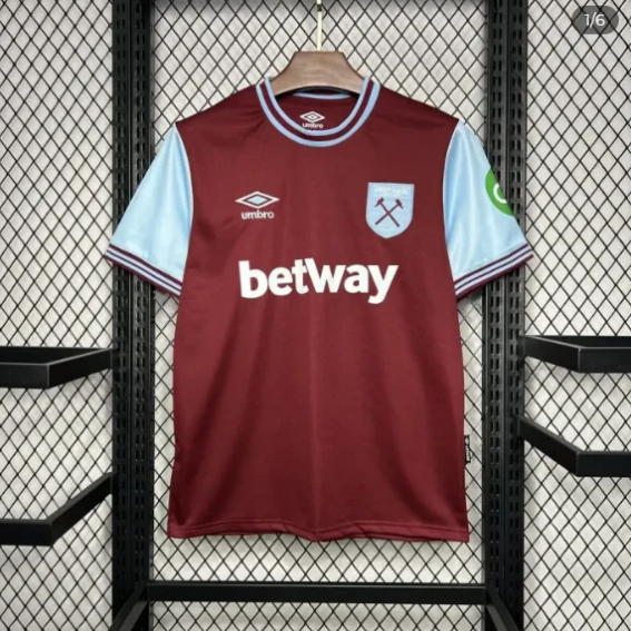 West Ham United Home Jersey 24/25 Football Kit - Fan Version