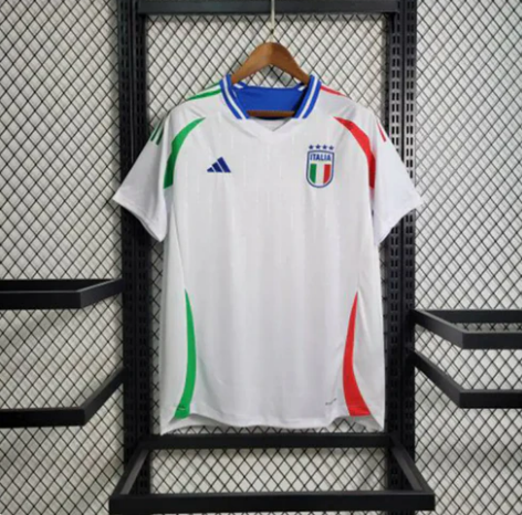 Italy 2024 Away White Stadium Jersey - Fans Version