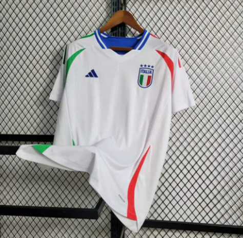 Italy 2024 Away White Stadium Jersey - Fans Version